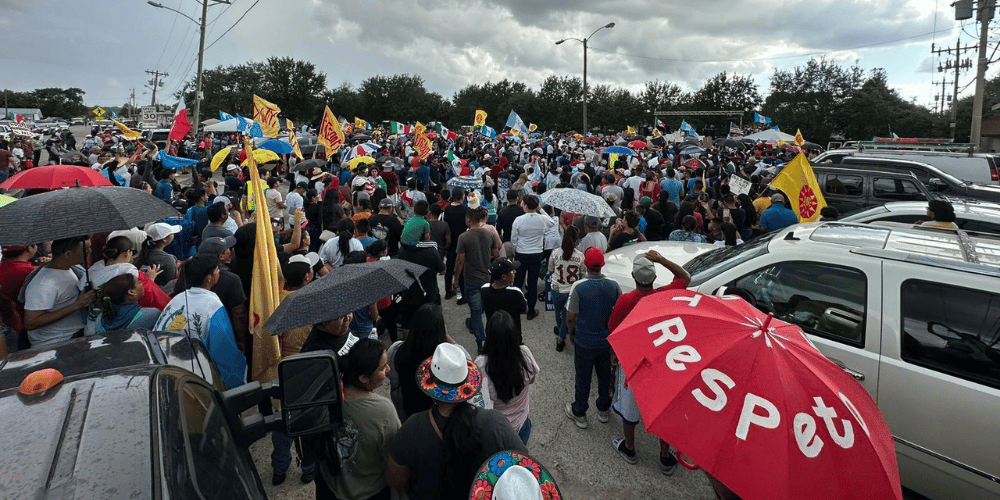 Manifestantes se reúnen en Orlando para hablar en contra de la nueva ley de inmigración indocumentada de Florida