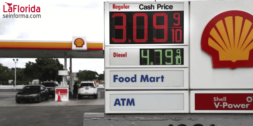 Gasolinera en Florida con precios bajos de combustible antes del Memorial Day